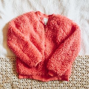 Forever 21 Fuzzy Zip-Up Sweatshirt